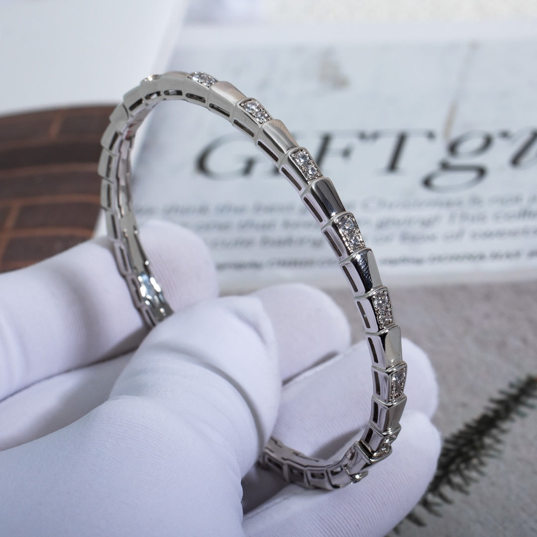 [⭐⭐JeweliWhal]SERPENTI BRACELET SILVER DIAMOND