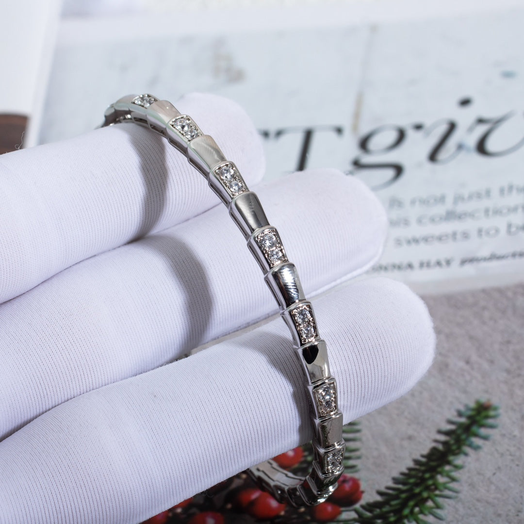 [⭐⭐JeweliWhal]SERPENTI BRACELET SILVER DIAMOND