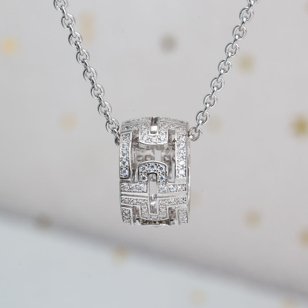 [⭐⭐JeweliWhal]PARENTESI NECKLACE SILVER DIAMOND