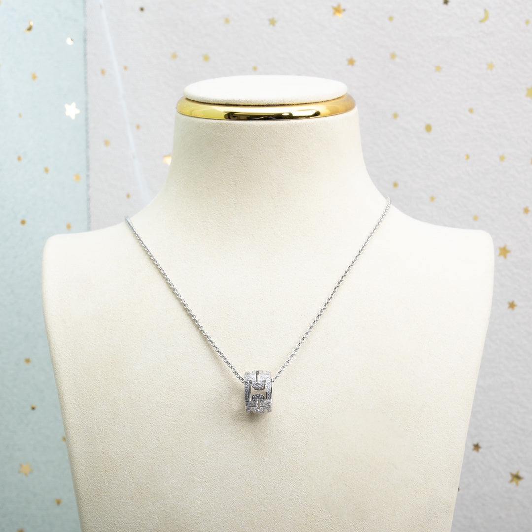 [⭐⭐JeweliWhal]PARENTESI NECKLACE SILVER DIAMOND