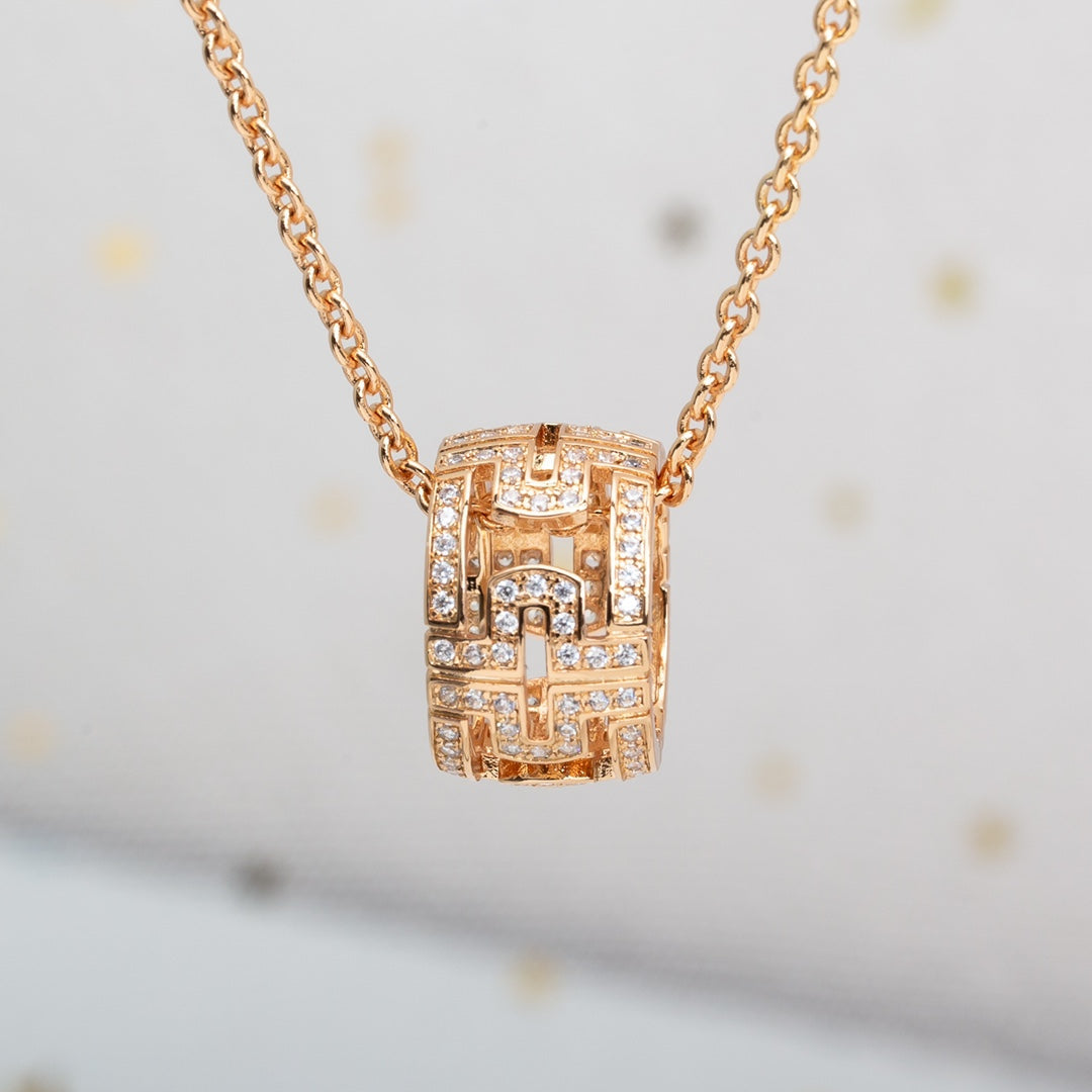 [⭐⭐JeweliWhal]PARENTESI NECKLACE PINK GOLD DIAMOND