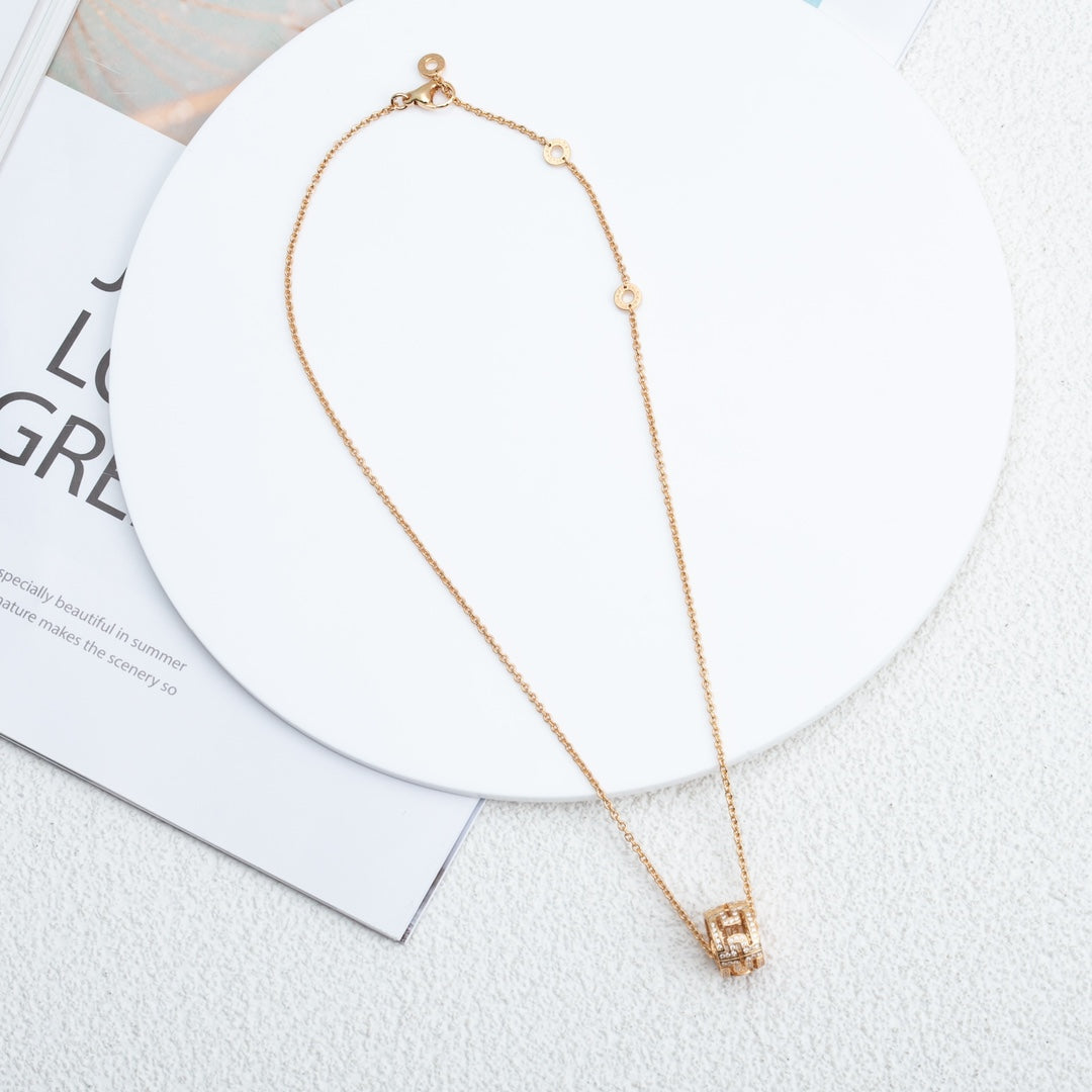[⭐⭐JeweliWhal]PARENTESI NECKLACE PINK GOLD DIAMOND