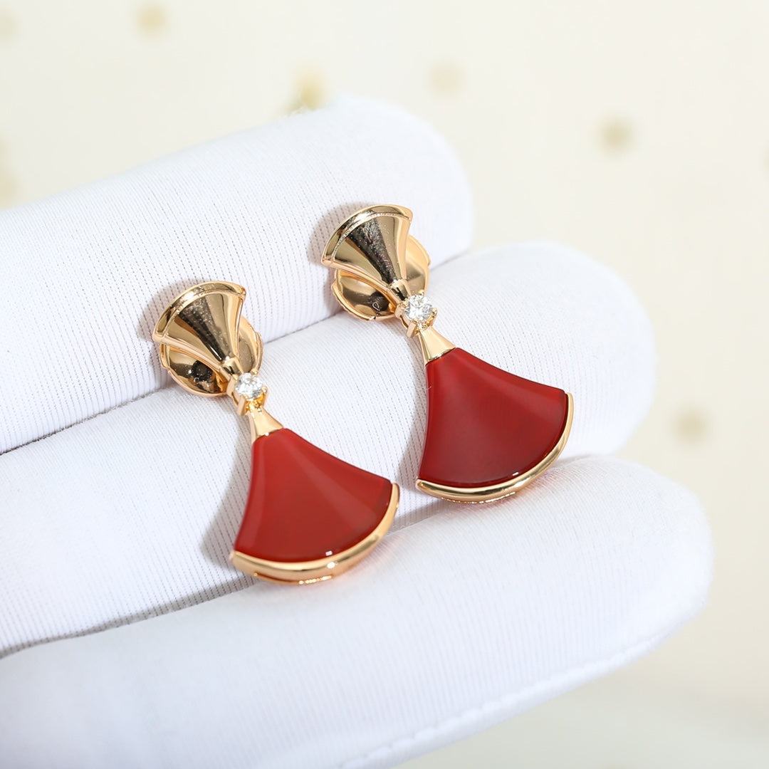 [⭐⭐JeweliWhal]DREAM Carnelian PINK GOLD EARRINGS