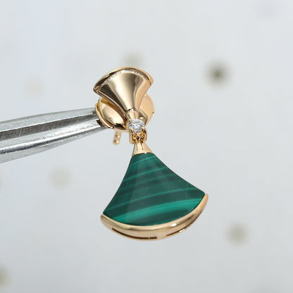 [⭐⭐JeweliWhal]DREAM MALACHITE PINK GOLD EARRINGS