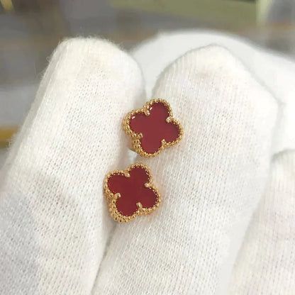 [⭐⭐JeweliWhal]CLOVER MINI 9.5MM CARNELIAN EARRINGS