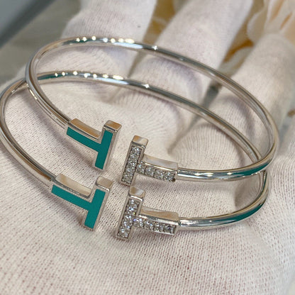 [⭐JeweliWhal]T BRACELET 1.8MM TURQUOISE DIAMOND