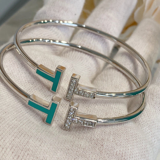[⭐JeweliWhal]T BRACELET 1.8MM TURQUOISE DIAMOND