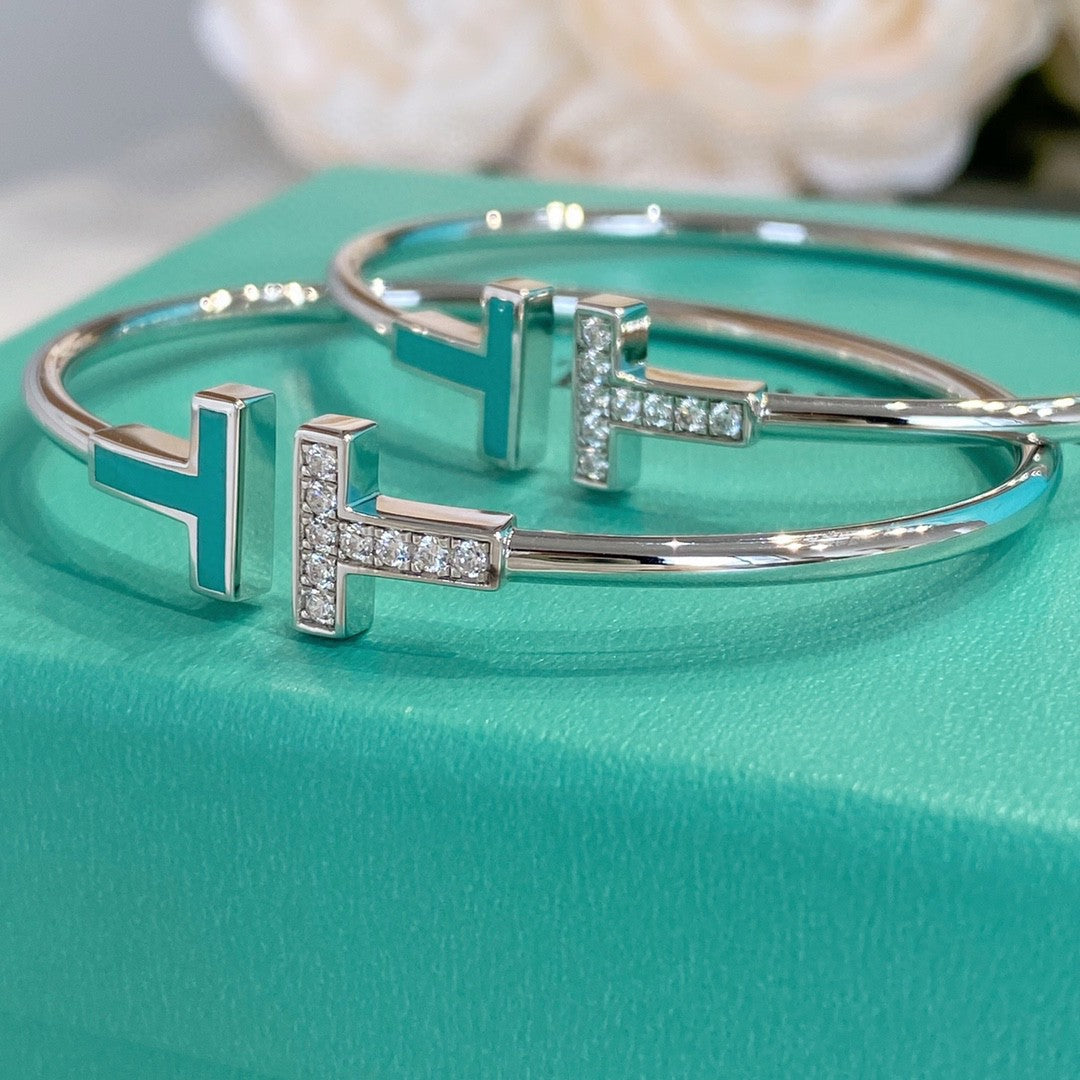[⭐JeweliWhal]T BRACELET 1.8MM TURQUOISE DIAMOND