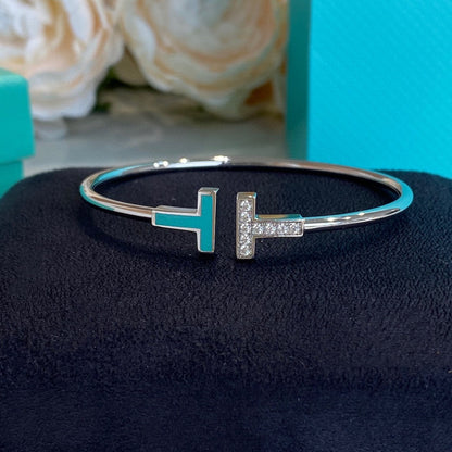 [⭐JeweliWhal]T BRACELET 1.8MM TURQUOISE DIAMOND