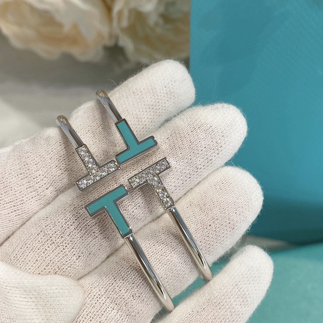 [⭐JeweliWhal]T BRACELET 1.8MM TURQUOISE DIAMOND