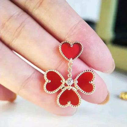 [⭐⭐JeweliWhal]スイートクローバー カーネリアンピアス
