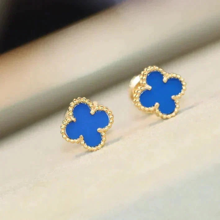 [⭐⭐JeweliWhal]クローバー ミニ 9.5MM ターコイズ ピアス