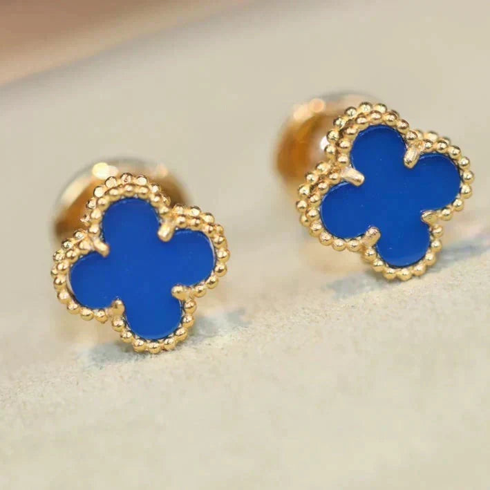 [⭐⭐JeweliWhal]クローバー ミニ 9.5MM ターコイズ ピアス