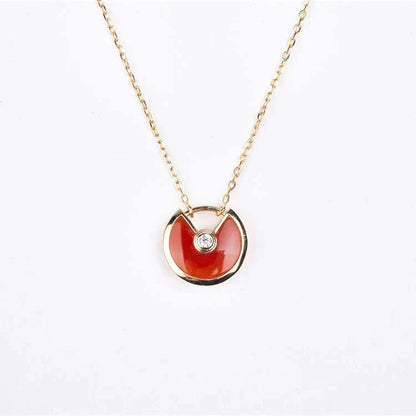 [⭐⭐JeweliWhal]AMULETTE GOLD CARNELIAN ONYX NECKLACE