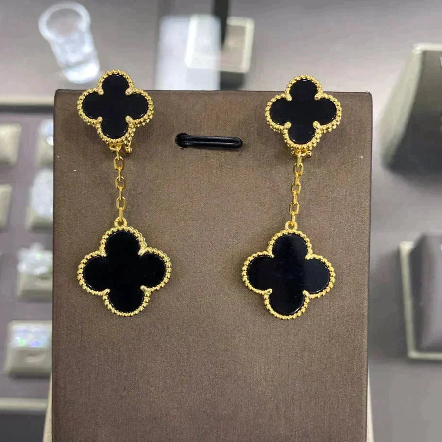 [⭐⭐JeweliWhal]CLOVER 2 MOTIFS  EARRINGS (MULTIPLE CHOICESC