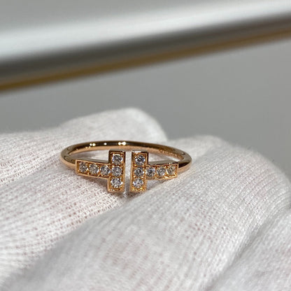 [⭐JeweliWhal] WIRE RING DIAMOND PINK GOLD
