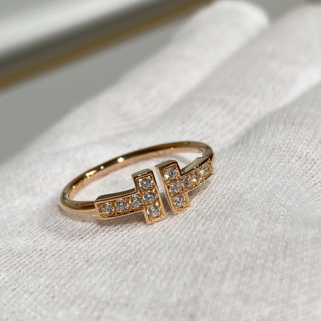 [⭐JeweliWhal] WIRE RING DIAMOND PINK GOLD