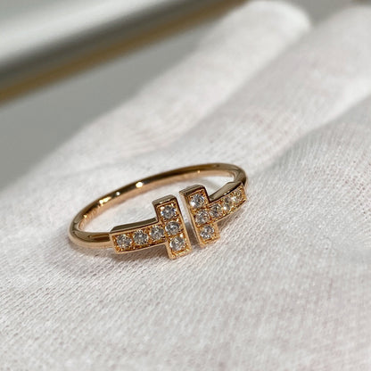 [⭐JeweliWhal] WIRE RING DIAMOND PINK GOLD