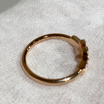 [⭐JeweliWhal] WIRE RING DIAMOND PINK GOLD