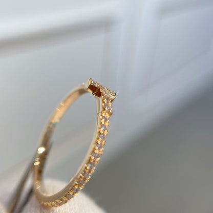 [⭐JeweliWhal]T RING DIAMOND PINK GOLD