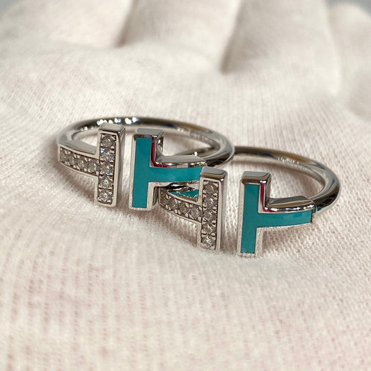 [⭐JeweliWhal] WIRE TURQUOISE DIAMOND RING SILVER
