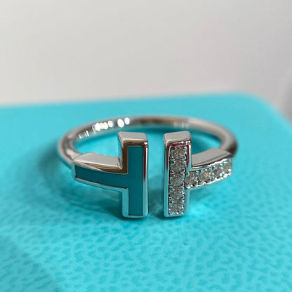 [⭐JeweliWhal] WIRE TURQUOISE DIAMOND RING SILVER