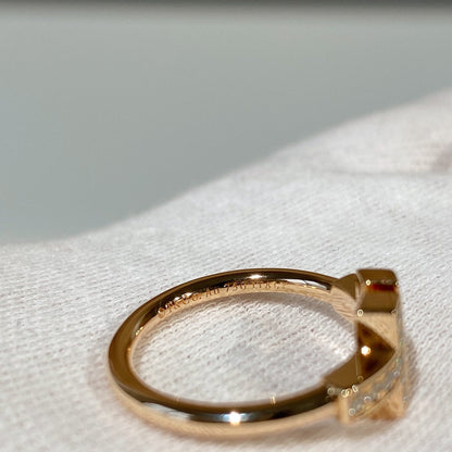 [⭐JeweliWhal]T WIRE MOP DIAMOND RING PINK GOLD