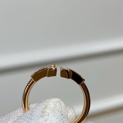 [⭐JeweliWhal]T WIRE MOP DIAMOND RING PINK GOLD