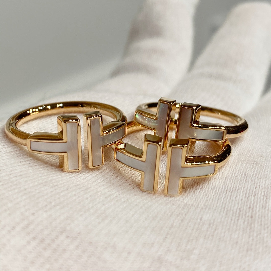 [⭐JeweliWhal] WIRE MOP RING PINK GOLD