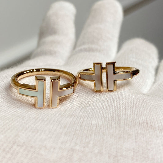 [⭐JeweliWhal] WIRE MOP RING PINK GOLD