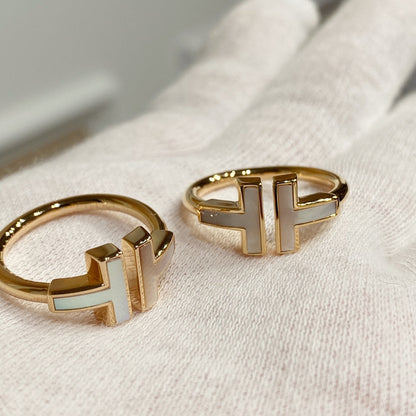 [⭐JeweliWhal] WIRE MOP RING PINK GOLD
