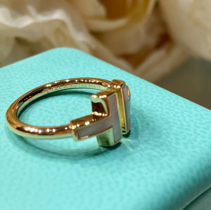 [⭐JeweliWhal] WIRE MOP RING PINK GOLD
