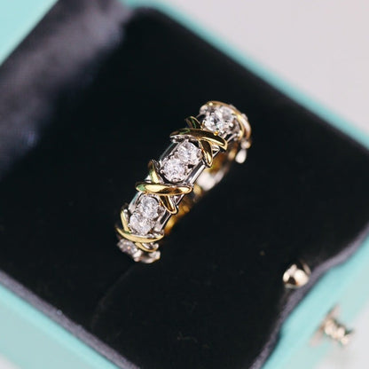 [⭐JeweliWhal]SIXTEEN STONE RING GOLD