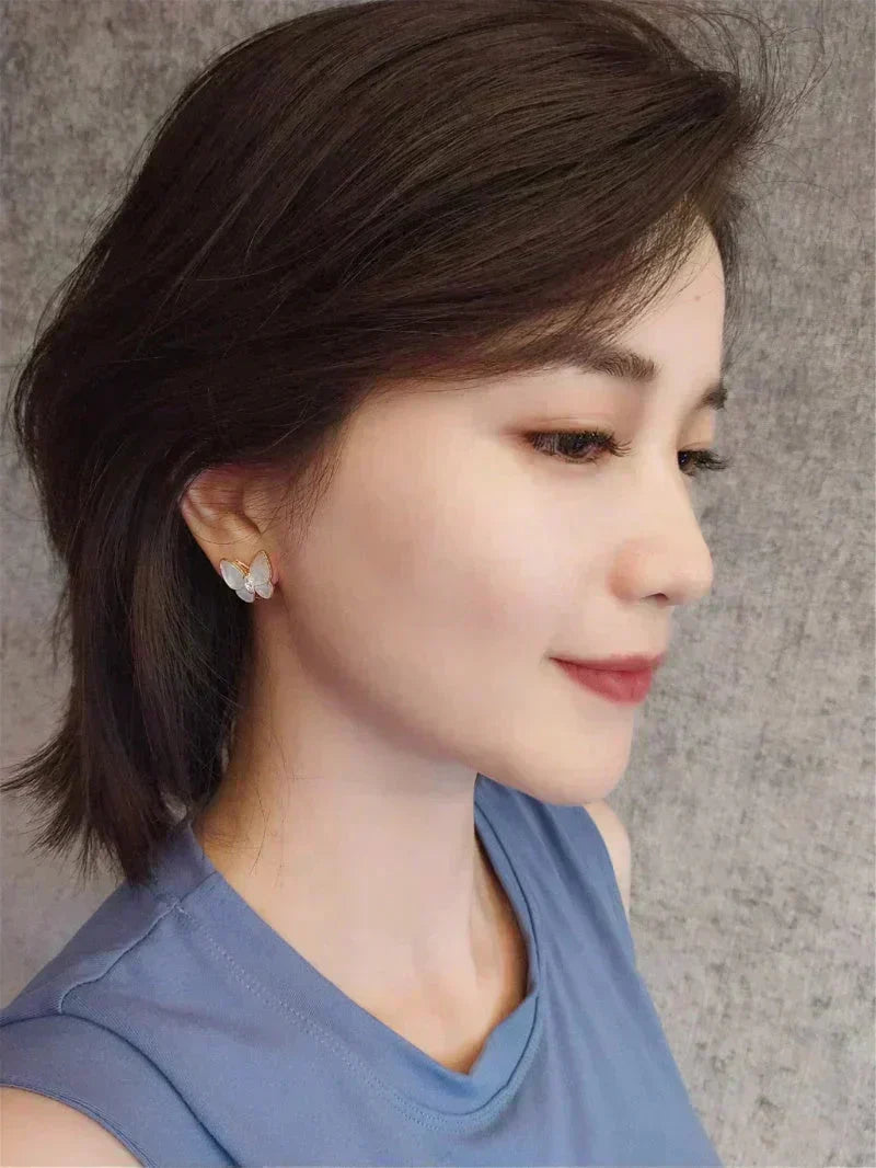 [⭐⭐JeweliWhal]BUTTERFLY MOP DIAMOND EARRINGS