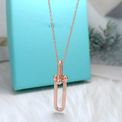 [⭐JeweliWhal]HARDWEAR DROP DOUBLE LINK PEDANT NECKLACE