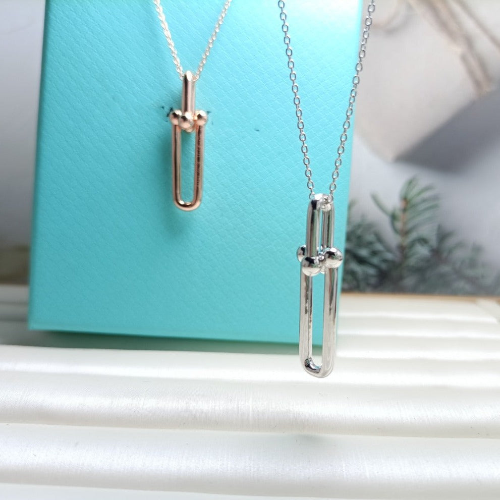 [⭐JeweliWhal]HARDWEAR DROP DOUBLE LINK PEDANT NECKLACE