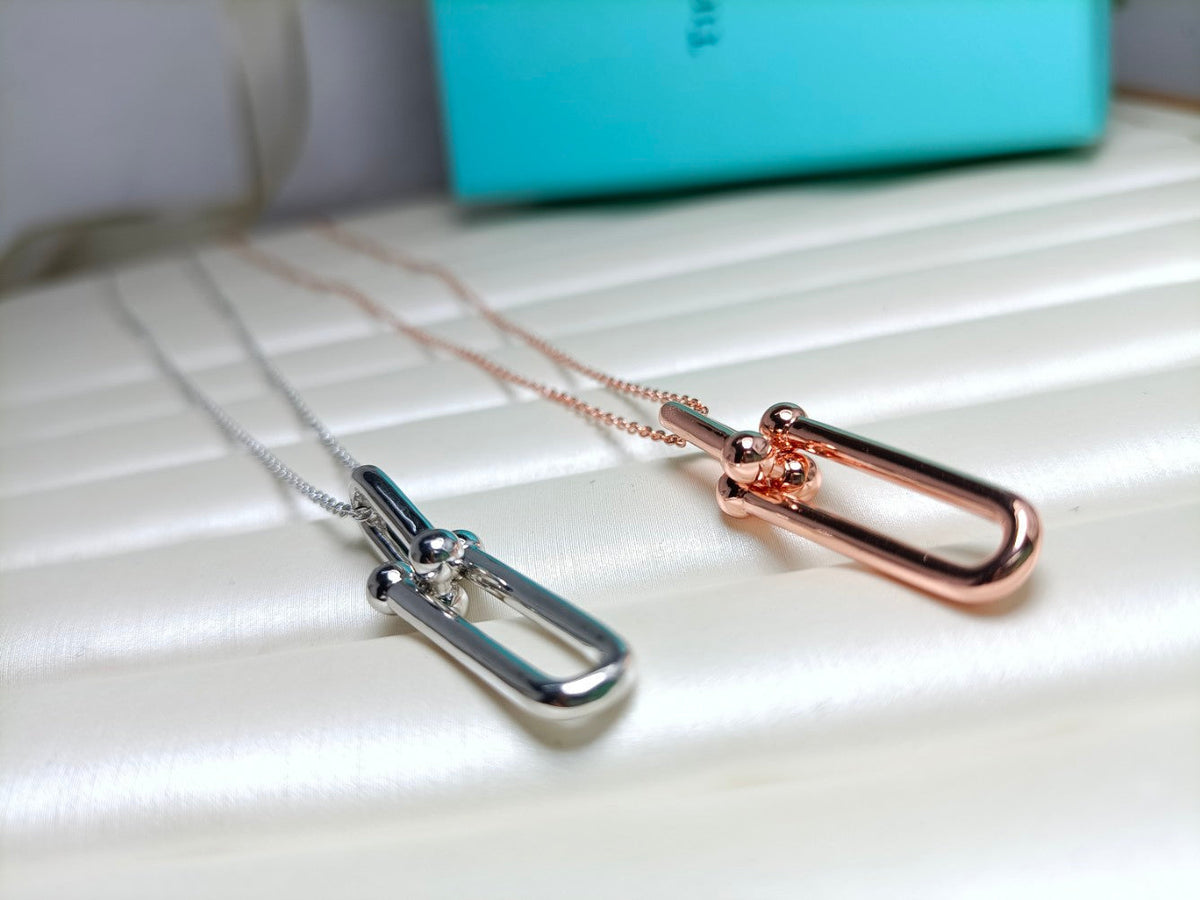 [⭐JeweliWhal]HARDWEAR DROP DOUBLE LINK PEDANT NECKLACE