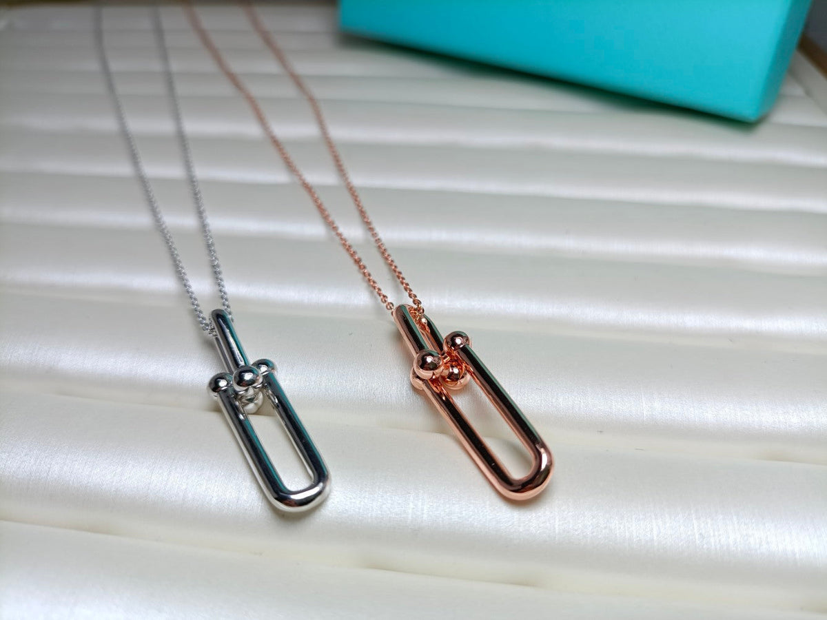 [⭐JeweliWhal]HARDWEAR DROP DOUBLE LINK PEDANT NECKLACE