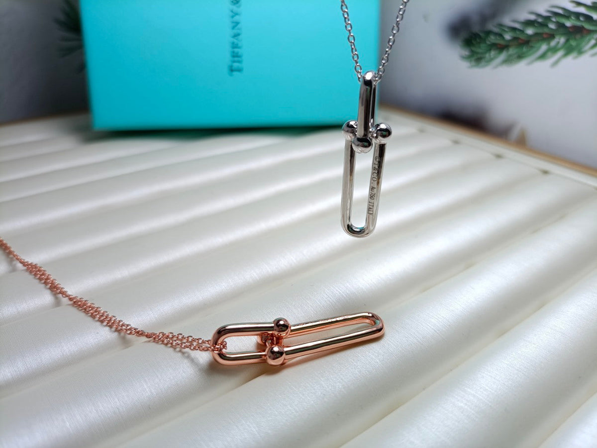 [⭐JeweliWhal]HARDWEAR DROP DOUBLE LINK PEDANT NECKLACE