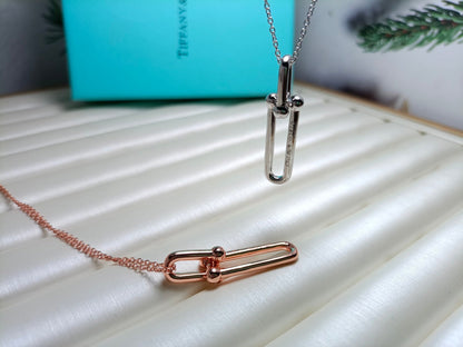 [⭐JeweliWhal]HARDWEAR DROP DOUBLE LINK PEDANT NECKLACE
