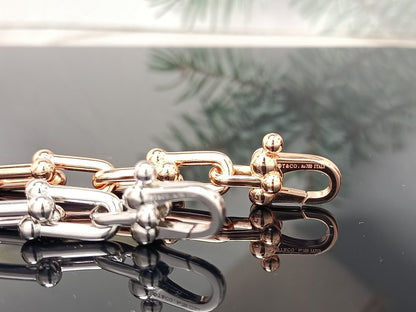 [⭐JeweliWhal]HARDWEAR BRACELET PINK GOLD AND SILVER DIAMOND