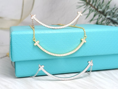 [⭐JeweliWhal]BIG SMILE PEDANT DIAMOND NECKLACE