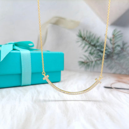 [⭐JeweliWhal]BIG SMILE PEDANT DIAMOND NECKLACE