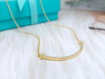 [⭐JeweliWhal]BIG SMILE PEDANT DIAMOND NECKLACE