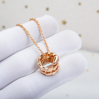 [⭐⭐JeweliWhal]SERPENTI PINK GOLD NECKLACE DIAMOND