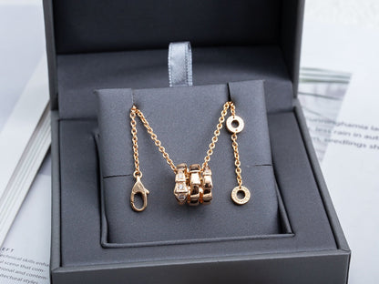[⭐⭐JeweliWhal]SERPENTI PINK GOLD NECKLACE DIAMOND