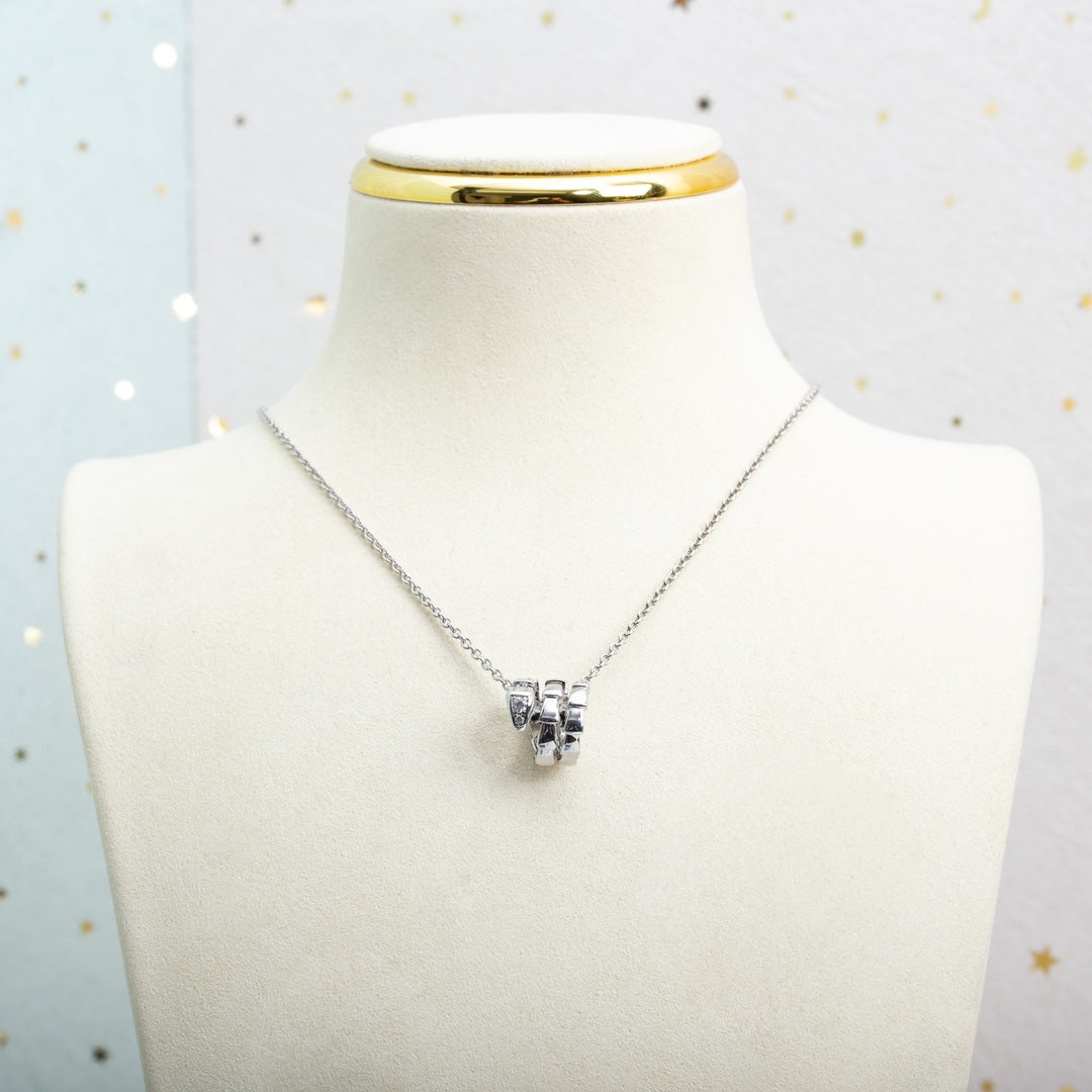 [⭐⭐JeweliWhal]SERPENTI SILVER NECKLACE DIAMOND