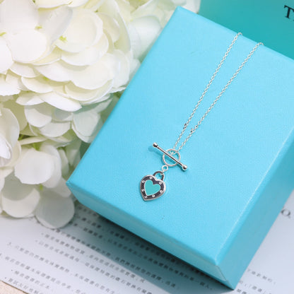 [⭐JeweliWhal]DOUBLE HEART BLUE NECKLACE