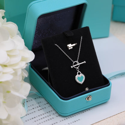 [⭐JeweliWhal]DOUBLE HEART BLUE NECKLACE