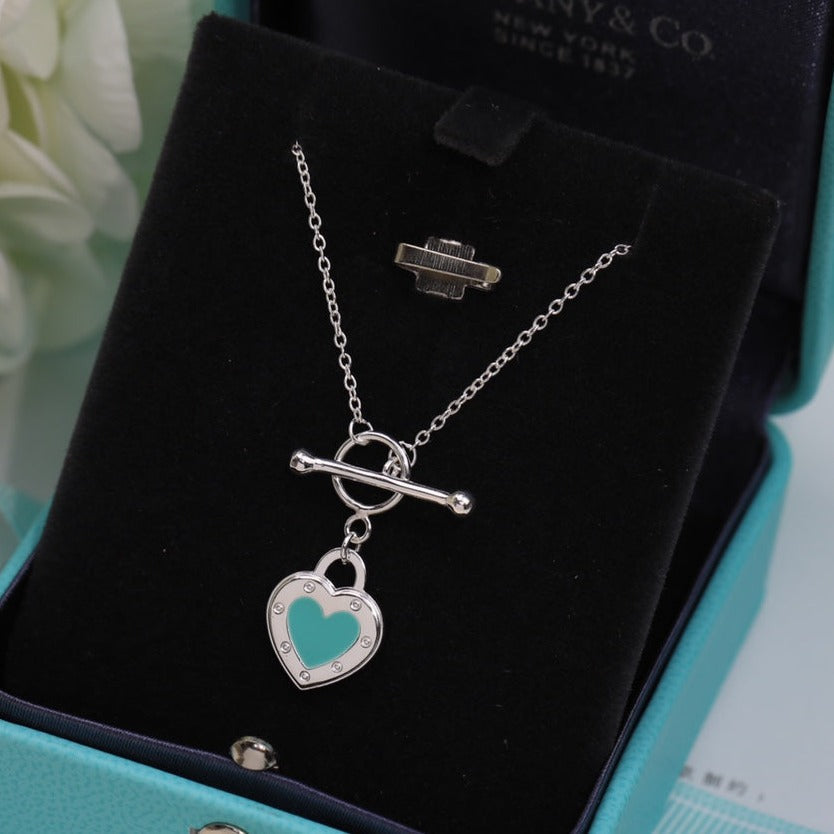 [⭐JeweliWhal]DOUBLE HEART BLUE NECKLACE